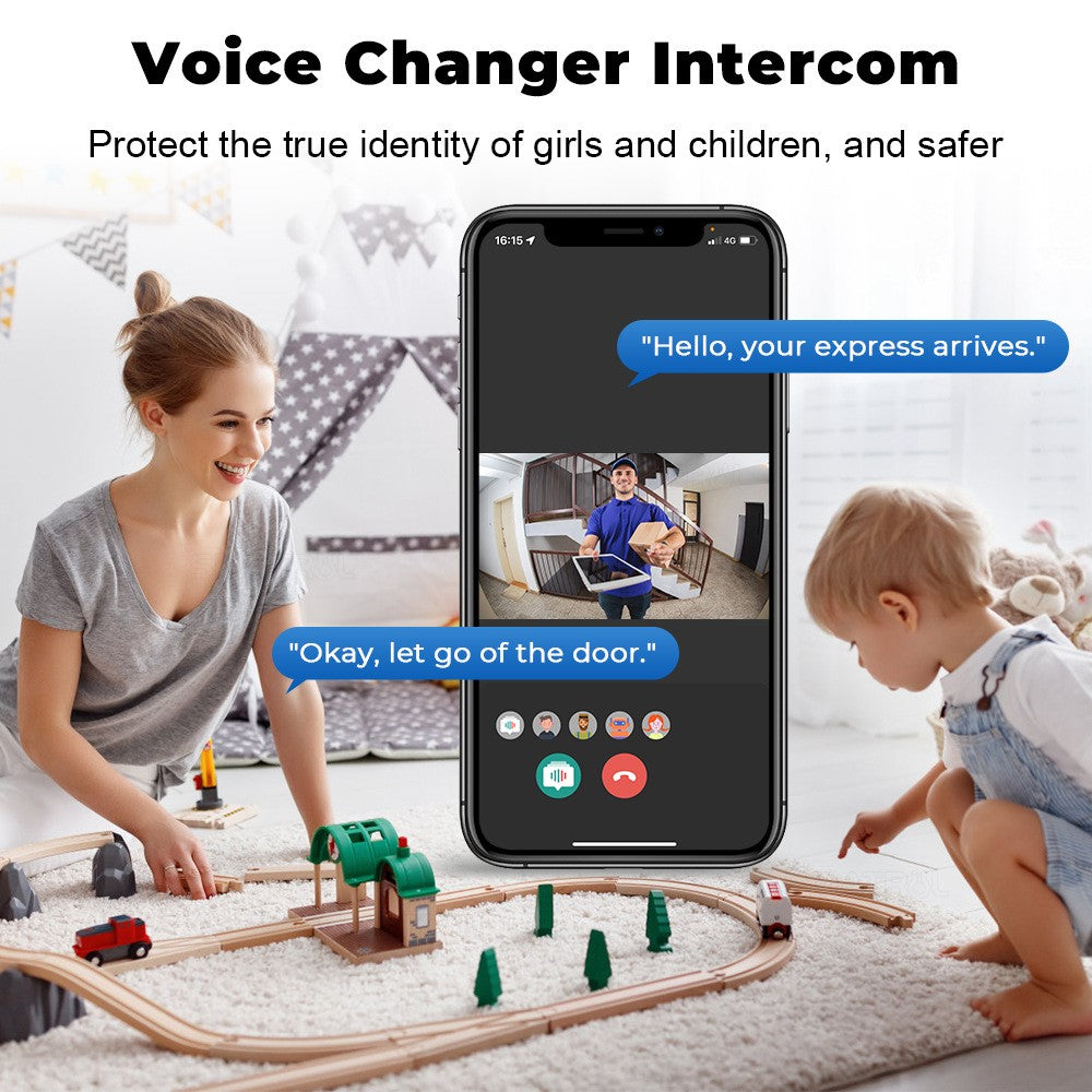 ML005 Tuya Wireless Smart WiFi Doorbell HD Camera USB Home Phone Remote Video Intercom Monitor