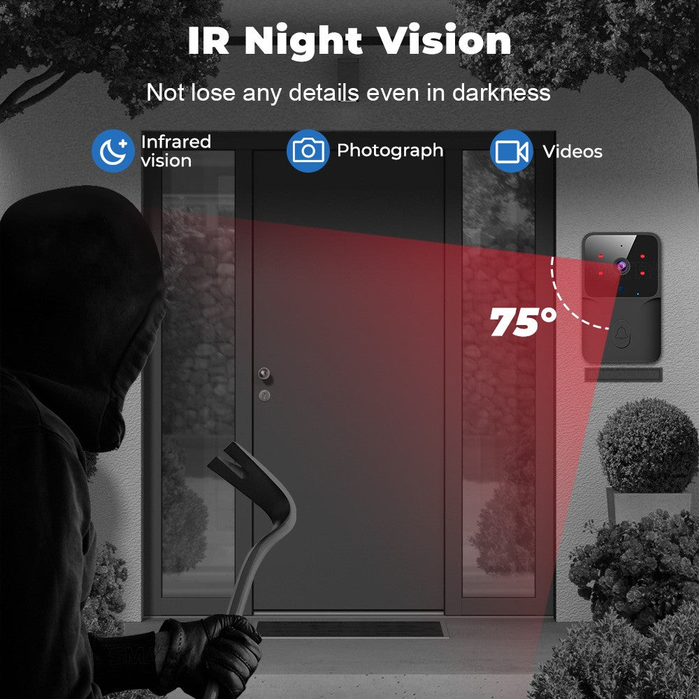 ML005 Tuya Wireless Smart WiFi Doorbell HD Camera USB Home Phone Remote Video Intercom Monitor
