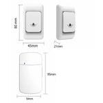 WHM07 Wireless Doorbell Set Receiver + Transmitter Electronic Remote Door Bell, US Plug