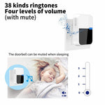 WHM05 EU Plug Wireless Doorbell Self-Powered Remote Control Household Doorbell