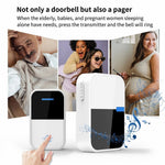 WHM05 EU Plug Wireless Doorbell Self-Powered Remote Control Household Doorbell