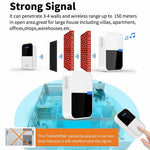 WHM05 EU Plug Wireless Doorbell Self-Powered Remote Control Household Doorbell