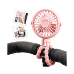 Portable Baby Stroller Octopus Fan USB Rechargeable Flexible Legs 3 Wind Speed Summer Cooling Fan