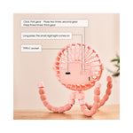 Portable Baby Stroller Octopus Fan USB Rechargeable Flexible Legs 3 Wind Speed Summer Cooling Fan