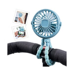 Portable Baby Stroller Octopus Fan USB Rechargeable Flexible Legs 3 Wind Speed Summer Cooling Fan