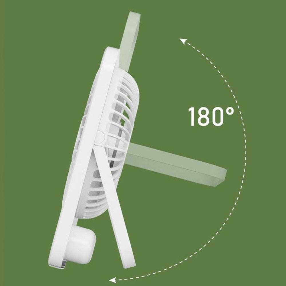 Ultra Thin Desktop Fan Digital Display 5 Speeds Adjustable Cooling Fan with Foldable Stand