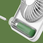 Ultra Thin Desktop Fan Digital Display 5 Speeds Adjustable Cooling Fan with Foldable Stand
