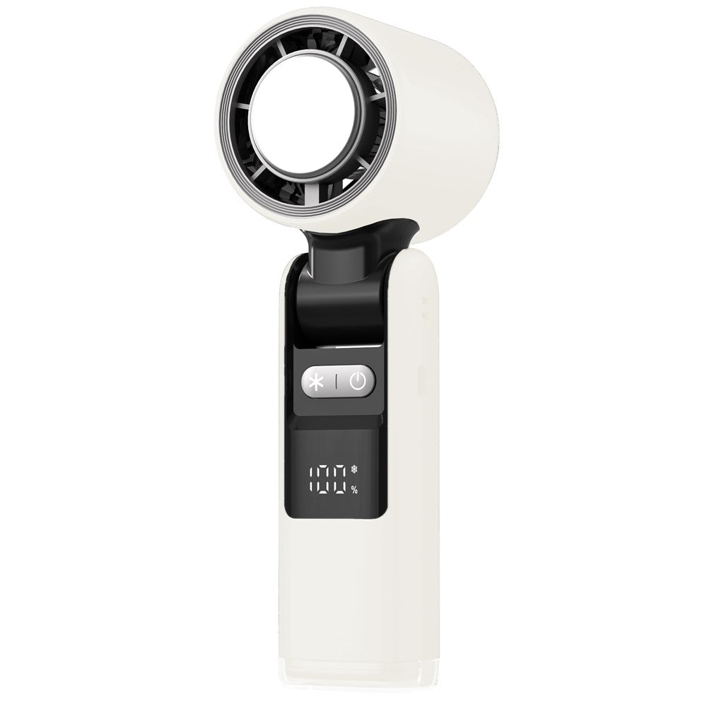 K-801 Kold Kompres Sommer Køleventilator 100 Hastigheder Justerbar Bærbar Håndholdt Ventilator med Digitalt Display