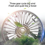F4207 Rear Seat Car Fan 3 Speeds 5 Blades 360 Degree Rotatable Double Head Cooling Fan