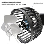 F4207 Rear Seat Car Fan 3 Speeds 5 Blades 360 Degree Rotatable Double Head Cooling Fan
