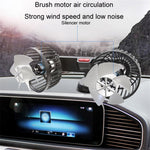 F4206 3 Gears Adjustable Sucker Car Fan 360 Degree Rotatable Double Head Air Fan