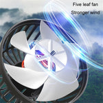 F4206 3 Gears Adjustable Sucker Car Fan 360 Degree Rotatable Double Head Air Fan
