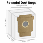 4Pcs Dust Bags for iRobot Roomba 105 Combo / 205 Dustcompactor / Plus 405 Combo / Plus 505 Combo Non-Woven Fabric Vacuum Cleaner Replacement