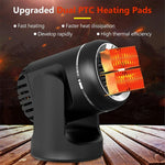 12V Car Heater Windshield Defrosting Defogging 360-Degree Rotating Vehicle Interior Heating Fan