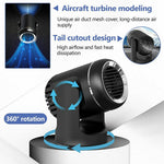 12V Car Heater Windshield Defrosting Defogging 360-Degree Rotating Vehicle Interior Heating Fan