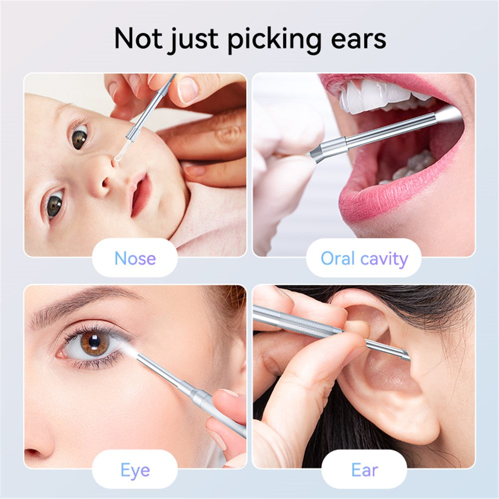 P60 1080P Otoscope Ear Camera 4.3 inch Screen Borescope Ear Wax Visual Detecter with Earpick