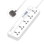 LDNIO SC5614 Power Strip 5 Outlets 6 USB Ports 2500W PD Fast Charging with 2m Cable for Office Home