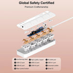 LDNIO SC5614 Power Strip 5 Outlets 6 USB Ports 2500W PD Fast Charging with 2m Cable for Office Home