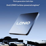LDNIO Q9 33W GaN Fast Charger Dual Port Power Adapter with 80cm Retractable Type-C Cable for Phone Tablet