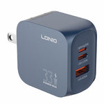 LDNIO Q5 33W GaN Snabbladdare 3-Portars USB-C iP (5-14) USB-A PD Snabbladdningsstation för iPhone iPad Hörlurar