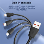 LDNIO Q5 33W GaN Snabbladdare 3-Portars USB-C iP (5-14) USB-A PD Snabbladdningsstation för iPhone iPad Hörlurar