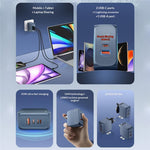 LDNIO Q6 45W GaN Oplader Dobbeltport USB-C USB-A Hurtigladestation til Telefon Tablet Bærbar