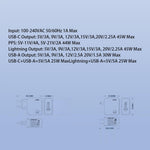 LDNIO Q6 45W GaN Oplader Dobbeltport USB-C USB-A Hurtigladestation til Telefon Tablet Bærbar