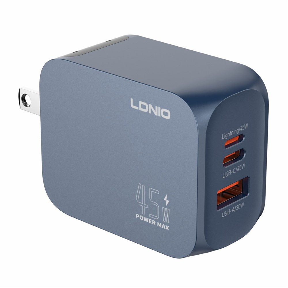 LDNIO Q6 45W GaN Charger Dual Port USB-C USB-A Fast Charging Station for Phone Tablet Laptop