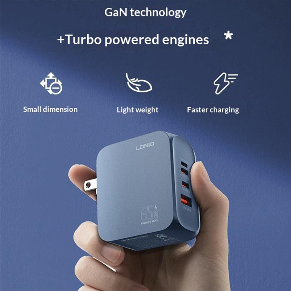 LDNIO Q7 65W GaN Charger 4-Port Smart Distribution Laptop iPhone Android Fast Charging Station