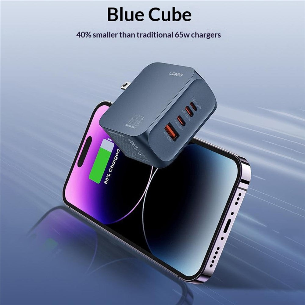 LDNIO Q7 65W GaN Charger 4-Port Smart Distribution Laptop iPhone Android Fast Charging Station