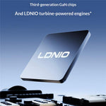 LDNIO Q16 100W GaN Skrivebordsoplader 4-Port USB-C Udtrækkeligt Kabel Hurtigopladningsstation med Smart Digitalt Display