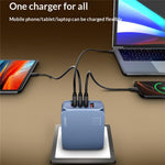 LDNIO Q8 100W 5-Port Fast Charging Station USB-C iP (5-14) USB-A GaN Charger for Laptop Tablet Phone