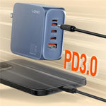 LDNIO Q8 100W 5-Port Fast Charging Station USB-C iP (5-14) USB-A GaN Charger for Laptop Tablet Phone