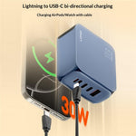 LDNIO Q8 100W 5-Port Fast Charging Station USB-C iP (5-14) USB-A GaN Charger for Laptop Tablet Phone