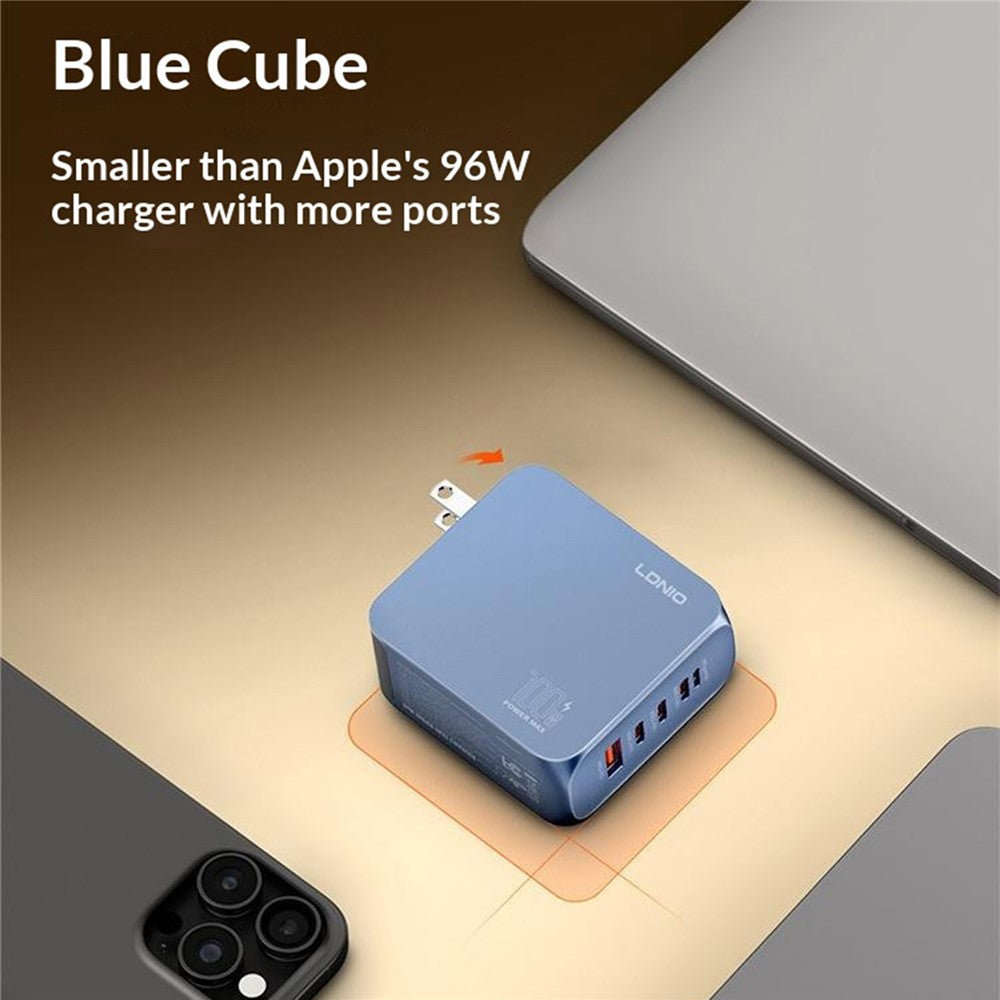 LDNIO Q8 100W 5-Port Fast Charging Station USB-C iP (5-14) USB-A GaN Charger for Laptop Tablet Phone