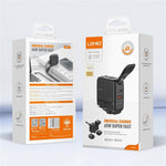 LDNIO Q2618 65W GaN Lynoplader Udskiftelige Stik USB-C PD Hurtigopladningsstation til Bærbar Computer iPhone Android