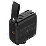 LDNIO Q2618 65W GaN Lynoplader Udskiftelige Stik USB-C PD Hurtigopladningsstation til Bærbar Computer iPhone Android