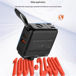 LDNIO Q2618 65W GaN Lynoplader Udskiftelige Stik USB-C PD Hurtigopladningsstation til Bærbar Computer iPhone Android