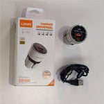 LDNIO Q2319 30W GaN Hurtigoplader Med Udskifteligt Stik Universal Rejseadapter med Type-C til iP (5-14) / Type-C / USB-A 3-i-1 Kabel til Telefon og Tablet