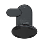 LDNIO WL02 5-i-1 trådløs desktop-ladestation med 30 cm Type-C-kabel 15W telefon 5W øretelefoner 2.5W ur hurtigopladningsstander