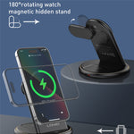 LDNIO WL02 5-i-1 trådløs desktop-ladestation med 30 cm Type-C-kabel 15W telefon 5W øretelefoner 2.5W ur hurtigopladningsstander