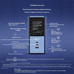 LDNIO SK2 45W GaN Power Strip 4 UK Plug AC Outlets 3 USB Ports Digital Display Multi Device Charging Station Power Socket