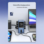 LDNIO SK2 45W GaN Power Strip 4 UK Plug AC Outlets 3 USB Ports Digital Display Multi Device Charging Station Power Socket