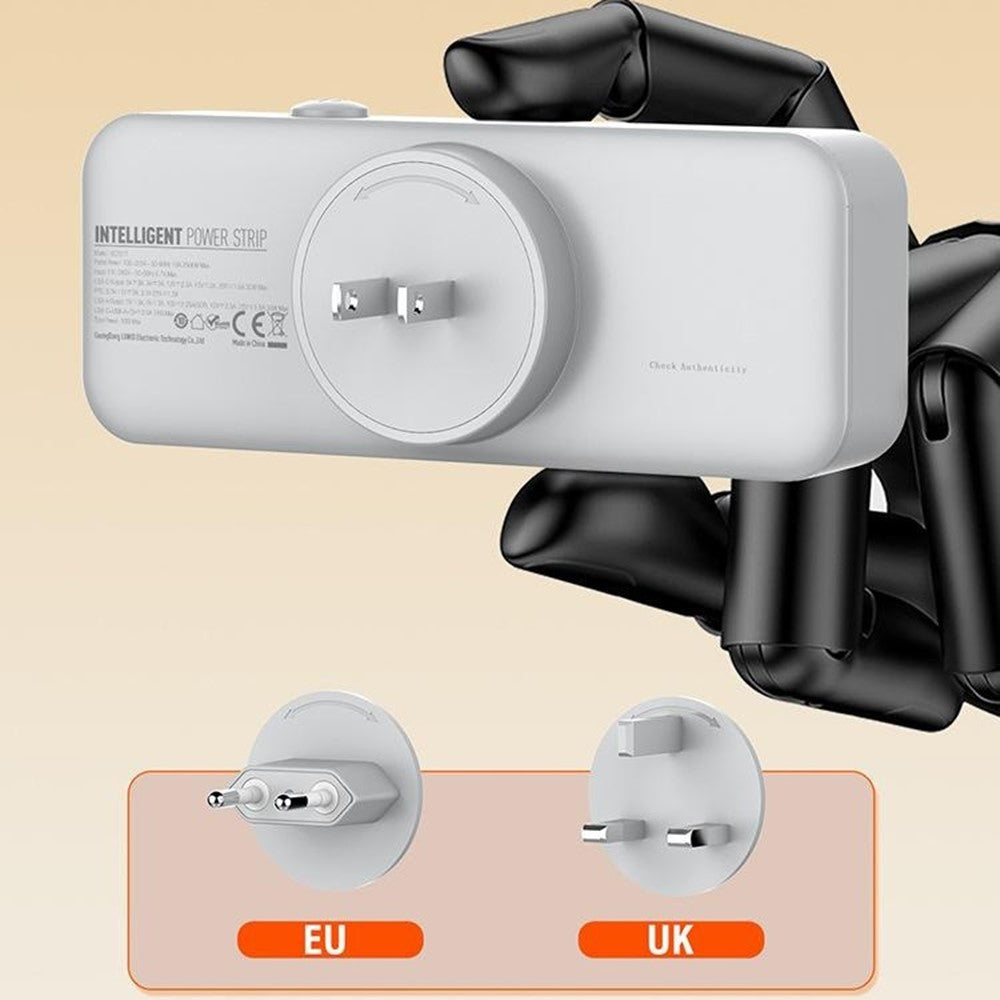 LDNIO SC3317 30W Power Strip 3 AC Outlets 2 USB Ports Wall-Mount Design PD Fast Charging Station Power Socket for Travel Home