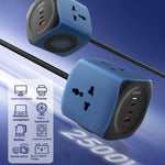 LDNIO SC3319 65W GaN Power Strip 3 AC Outlets 3 USB Ports Desktop Charger Power Socket with 2m Cable