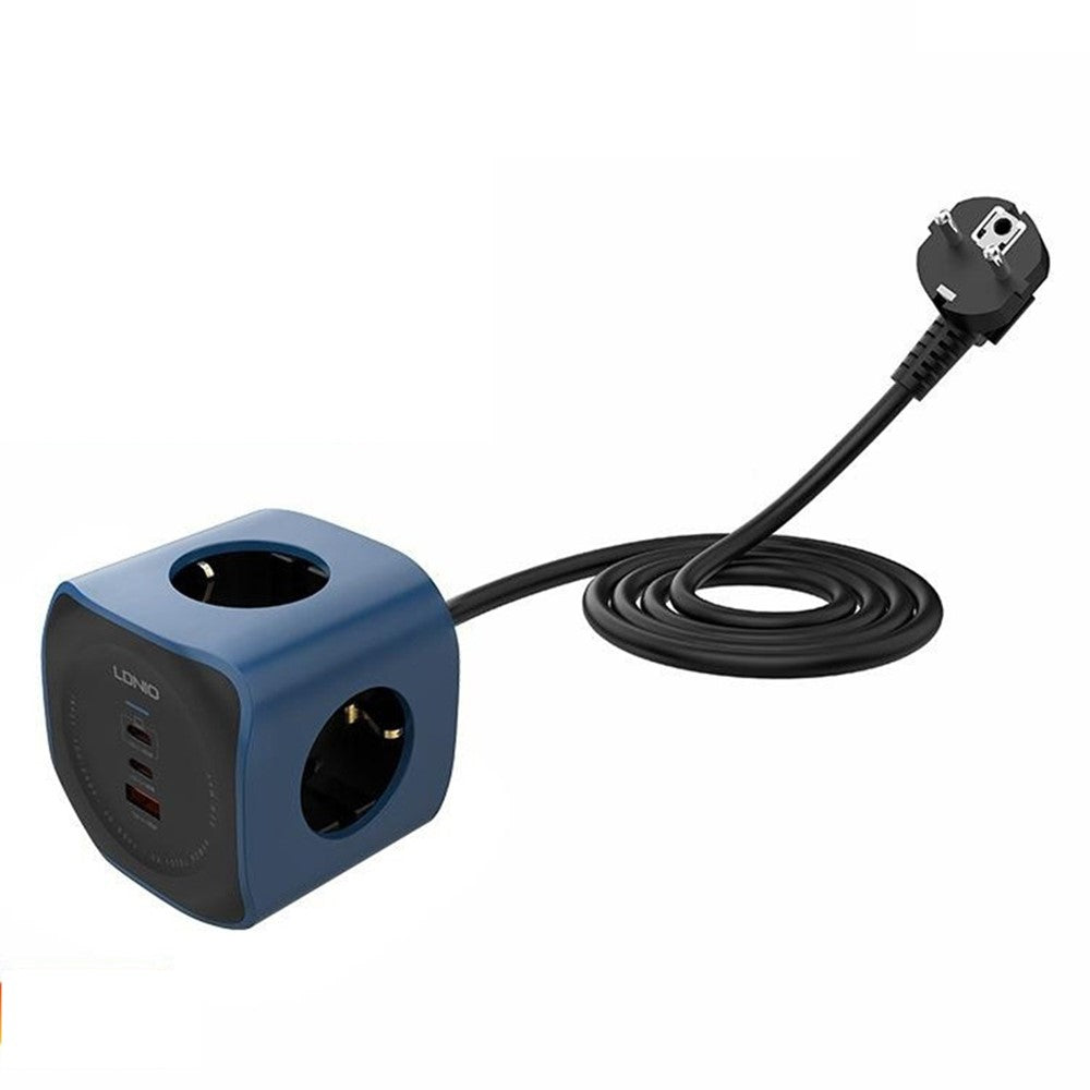 LDNIO SE3338 65W GaN Power Strip 3 AC Outlets 3 USB Ports Fast Charging Station Power Socket with 2m Cable for Office Travel