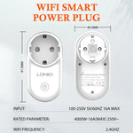 LDNIO SEW1058 4000W Smart WiFi Power Plug 16A Remote Control Power Socket Wall Charger with LED Light