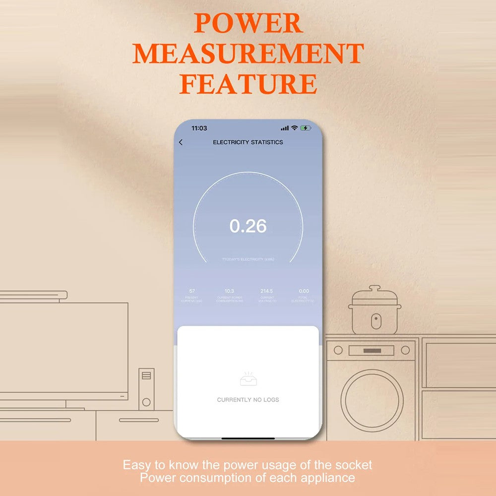 LDNIO SEW1058 4000W Smart WiFi Power Plug 16A Remote Control Power Socket Wall Charger with LED Light