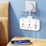 LDNIO SC2413 20W Power Strip 2500W 2 AC Outlets 4 USB Ports PD Fast Charging Extension Power Socket
