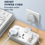 LDNIO SC2413 20W Power Strip 2500W 2 AC Outlets 4 USB Ports PD Fast Charging Extension Power Socket